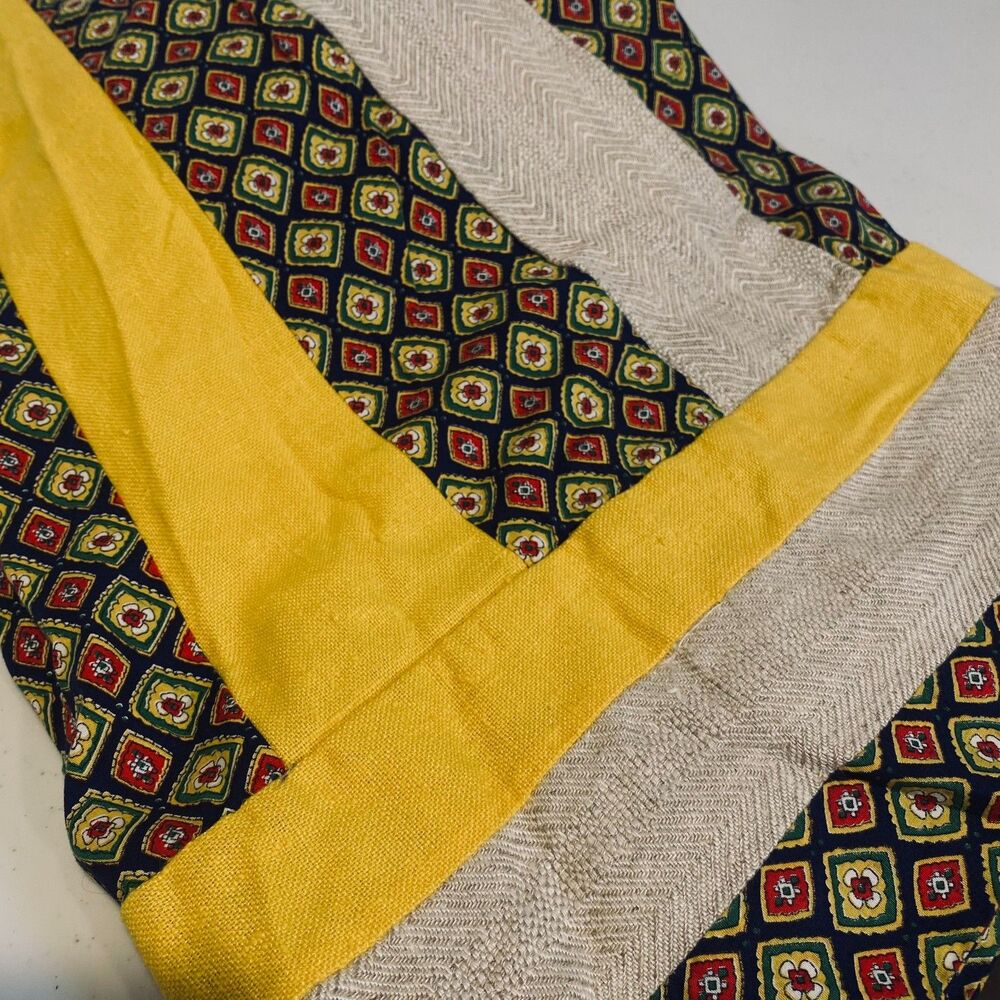 Rare Vtg 70s Boho CA Chessa Davis for W.W. Duke Ltd Patchwork Maxi Skirt & Sash - Picture 6 of 10